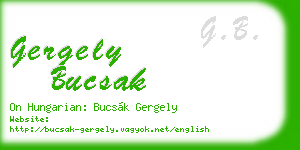 gergely bucsak business card